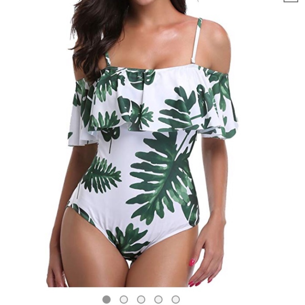 NWT! Tropical Print One-Piece Bathing Suit